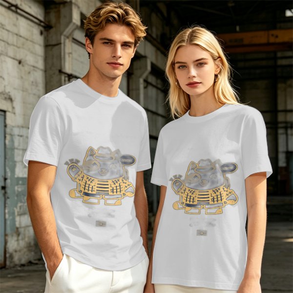 Olive Green T-Shirt With Stylish Cat Graphic Print