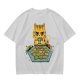 Grumpy Orange Cat Playing Settlers of Catan Board Game T-Shirt
