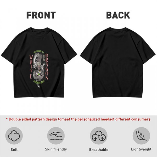 White Dragon Noodle Bar Los Angeles CA Graphic T-Shirt