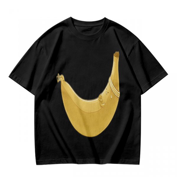 Olive Green T-Shirt With Large Banana Peel Graphic Print