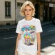 Oversized Graphic Tee with Death Flavor Bubble Tea Print