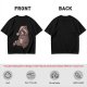 Olive T-Shirt With Raccoon In Santa Hat Holding Mug Print