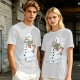 Olive T-Shirt With Melting Snowman Christmas Print