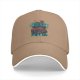 Black baseball cap with 'You Go Outdoors I Have Pizza And Movies' print