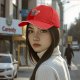 Black baseball cap with skeleton holding coffee cup graphic