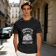 Olive t-shirt with exhausted unicorn hippo graphic and funny text