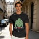 Oversized Army Green T-Shirt With Muscular Frog Lifting Dumbbells Print