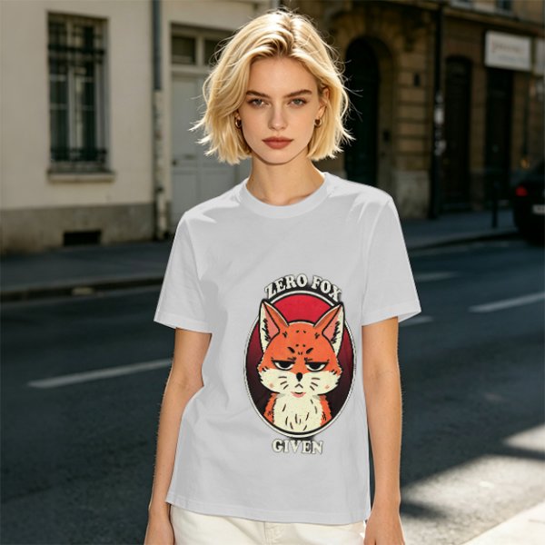 Olive T-Shirt With Zero Fox Given Grumpy Fox Graphic Print