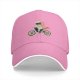 Black baseball cap with sushi ninja riding a bicycle graphic