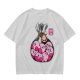 Olive T-Shirt With Cute Kirby Candy Bag Graphic