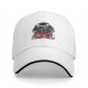 Black baseball cap with adopt an evil pet satanic cat and dog graphic