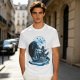 Olive T-Shirt With Dragon Rider Moonlit Fantasy Art Print