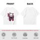 Olive T-Shirt with Skull Cat Ice Cream Graphic Print