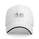 Black baseball cap with three stylized hamster graphic print