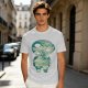 Olive T-Shirt With Fantasy Forest Spirit Graphic Print