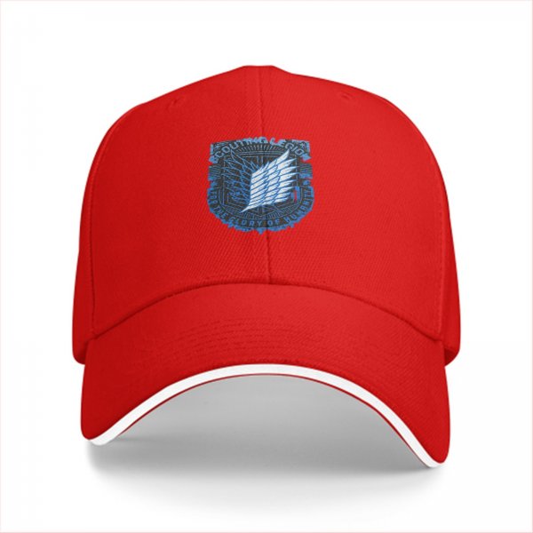 Black Baseball Cap With Attack On Titan Scouting Legion Emblem