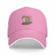Black Baseball Cap With Cartoon Pizza Character In Laptop Print