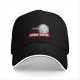 Black baseball cap with mirror and coffee graphic that says LIKE THIS