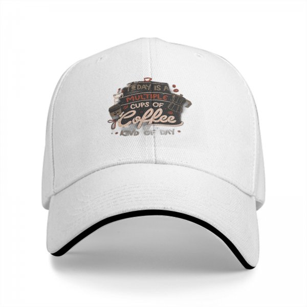 Black Baseball Cap With Coffee Lover Quote Design