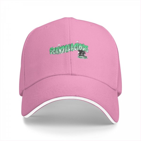Black Baseball Cap With Green Scandalacious Graphic Print