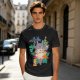 My Neighbor Totoro Graphic T-Shirt with Anime Characters and Leaves