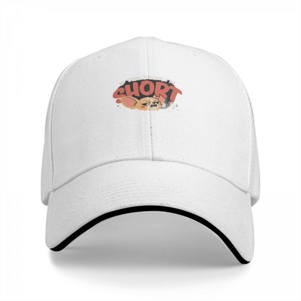 Black baseball cap with 'If You Think I'm Short' and annoyed fennec graphic