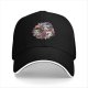 Black Baseball Cap With Chibi Warrior Girls Graphic Print