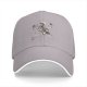 Black baseball cap with dancing skeleton graphic design
