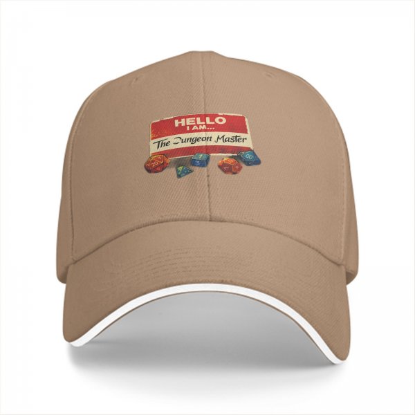 Hello I Am The Dungeon Master Baseball Cap With Dice Art