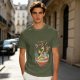 Olive T-Shirt with Kawaii Ramen Monster Bowl Graphic