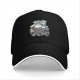 Black baseball cap with My Neighbor Totoro themed graphic print