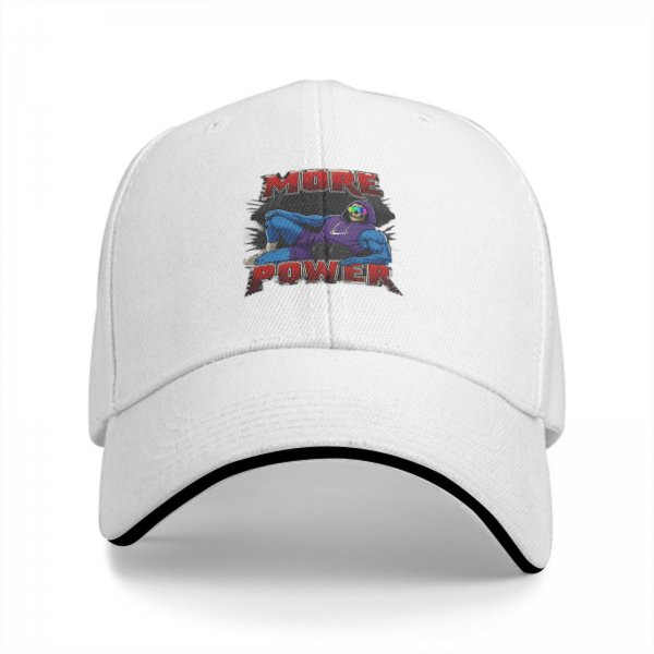 Black Baseball Cap With Skeleton Graphic And More Power Text