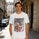 Olive t-shirt with playful kittens in takeout noodle box graphic