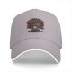 Black baseball cap with cat remote movie graphic print