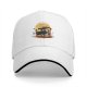 Black Baseball Cap With Dragon And Full Moon Silhouette Art
