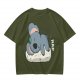 Olive T-Shirt with Sleeping Koala Nap Graphic