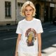 Olive T-Shirt with Retro Summer Power Corn Character Print