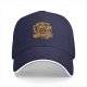 Black Baseball Cap with Vintage Themed Graphic Print