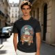 Olive T-shirt with Christmas Totoro Riding Catbus Graphic