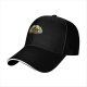 Black Baseball Cap With Distressed Mushroom Forest Graphic