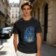 Olive T-Shirt With Blue Fantasy Monster Graphic Print