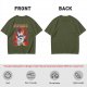 Olive t-shirt with cartoon dog and 'God has allowed me to live another day' print