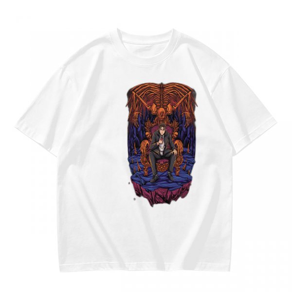 Olive Graphic T-Shirt With Dark Throne Skeleton Art Print