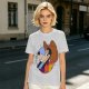 Olive T-Shirt Featuring Cowboy Goofy Cartoon Graphic