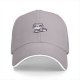 Black baseball cap with cute raccoon holding a coffee cup graphic