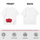 Olive green t-shirt with cute hugging red beans graphic