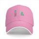 Black Baseball Cap With Cute Science Lab Beaker Print