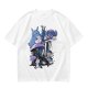 Olive T-Shirt with Whimsical Fantasy Creature and Character Print
