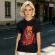 Olive T-Shirt With Nerdy Ginger Cat Reading Book Print