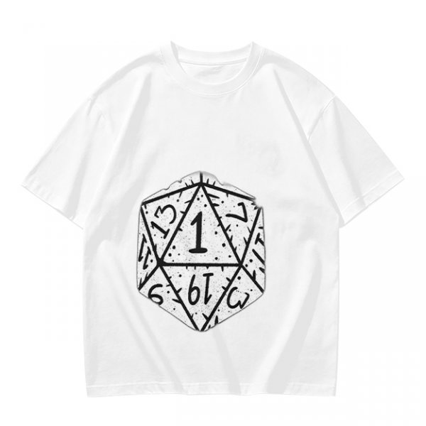 Olive T-Shirt With D20 Nat 1 Critical Fail Print